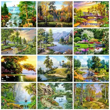 

Diamond Painting Tree 5D Full Square/Round Rhinestone Embroidery Scenery Diamond Mosaic Full Layout Cross Stitch Home Decor