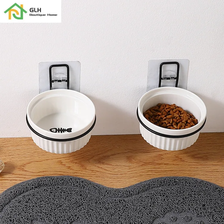 Elevated Dog Bowls-2*48 Oz Wall Mounted Dog Bowls-Raised Dog Bowls