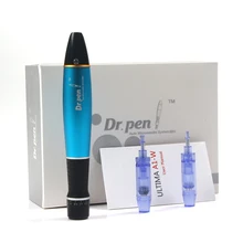 High quality wireless auto bb glow machine blue derma A1-W micro needling pen machine with needle cartridges skin care kit