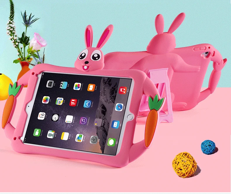 Прекрасный силиконовый чехол для планшетов ipad Mini1 2 3 4 5 air 2 pro 9,7 мультяшный защитный чехол для ipad 2, 3, 4 18 9,7
