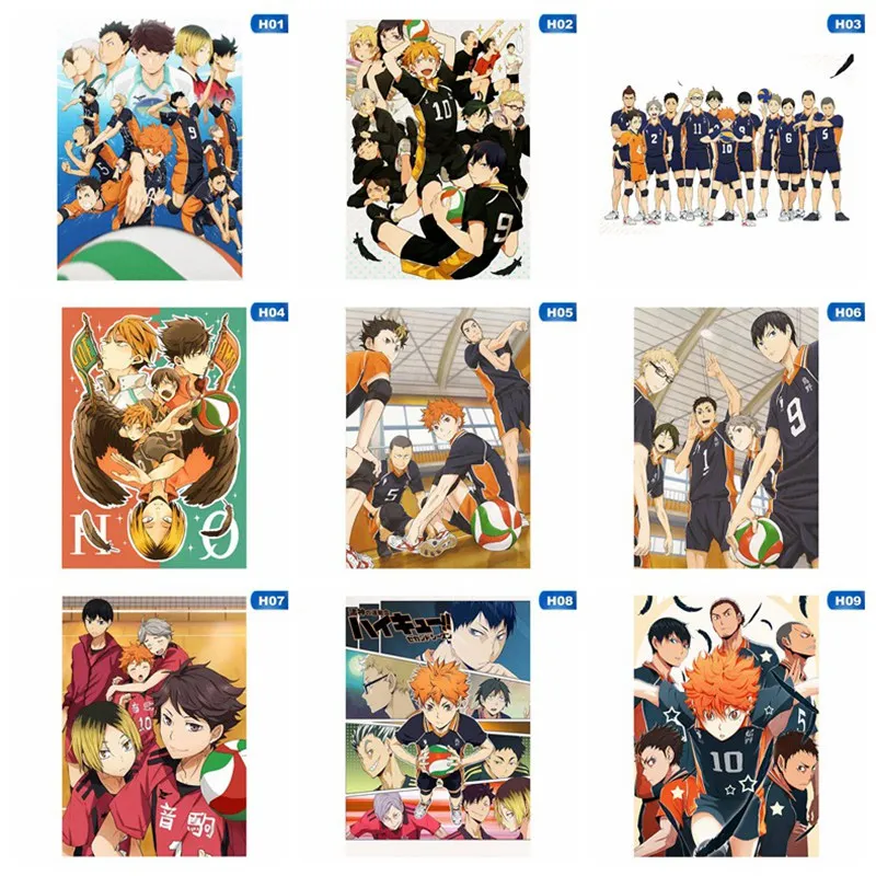 Аниме-волейбол мальчик цифровая краска Haikyuu японский стиль мультфильм постер