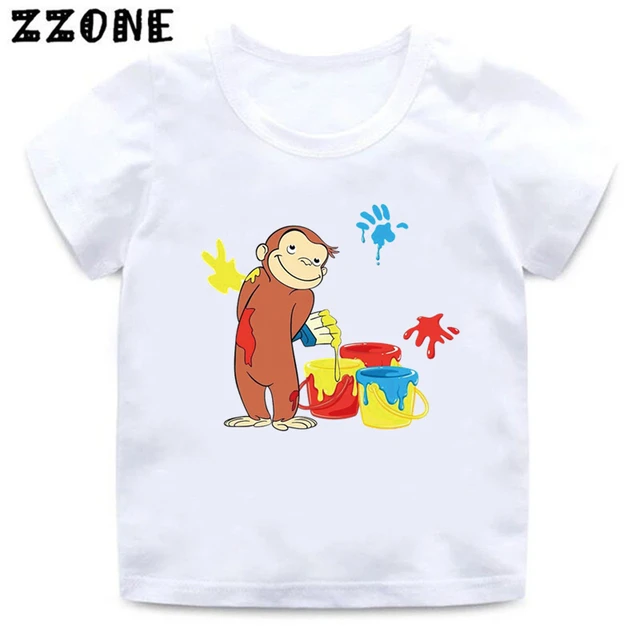 Hoodies das crianças Crianças Curioso George Macaco Bonito Dos Desenhos  Animados Moletons Do Bebê Algodão Pullover