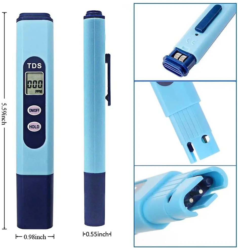 Hmd Pulse Misuratore Digitale TDS E PH Per Acqua - Per Piscine, Acquari, Idroponica, Range 0-9999 PPM Phmetro Portatile Economico - Foto 8