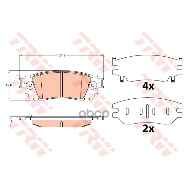 Колодки Тормозные Lexus Nx 14- Задние Trw/Lucas Gdb4459 TRW/Lucas арт. GDB4459