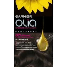Крем-краска для волос без аммиака «Olia» Garnier, 3.0 Темно каштановый