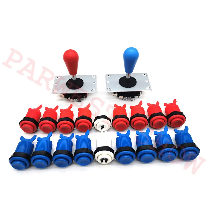 2 игрока аркадный DIY комплект с 2x8 Way SANWA Джойстик+ 14 x Американский happ Стиль Кнопка с микропереключателем+ 1P& 2P кнопки