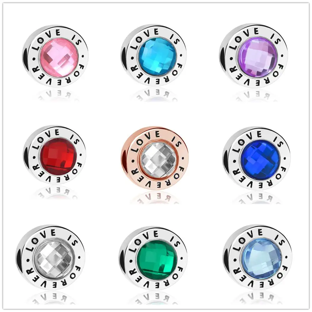

New original free shipping silver plated 1pc shining drill love is forever diy bead fit original Pandora charms bracelet jewelry making Berloque
