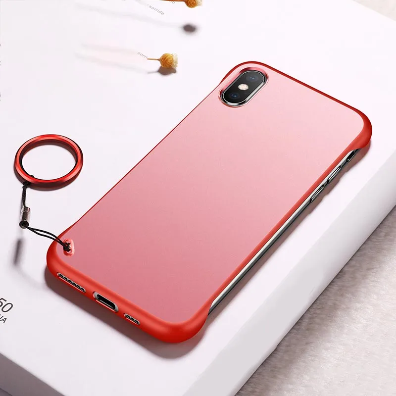 Red For iPhoneX/Xs Чехол для мобильного телефона без оправы без рамки для iPhone 6 6S 7 8 Plus X Xs Max Xr GK8899 - Цвет: Red For iPhoneX/Xs