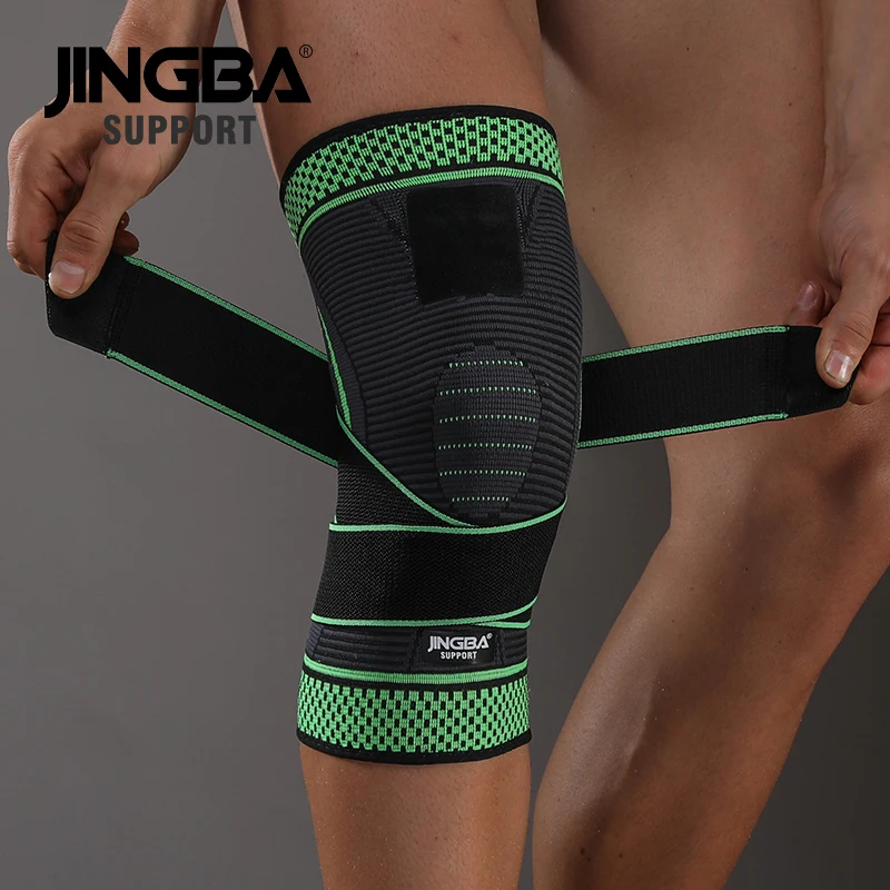 

JINGBA SUPPORT 2020 New Outdoor Sports knee protector Volleyball Basketball knee pads knee brace support protector Safety Bandag