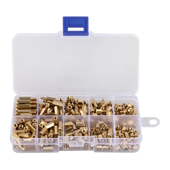 

300Pcs/Kit M3 Screw Nut 4-12mm Spacer Hexagonal Brass Isolation Column Threaded Motherboard Standoffs Yellow