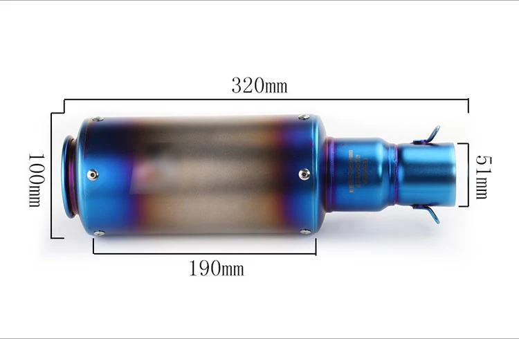 Выхлопная труба мотоцикла из углеродного волокна ID: 51 мм Универсальный мотоцикл модифицированный скутер для глушителя выхлопной трубы