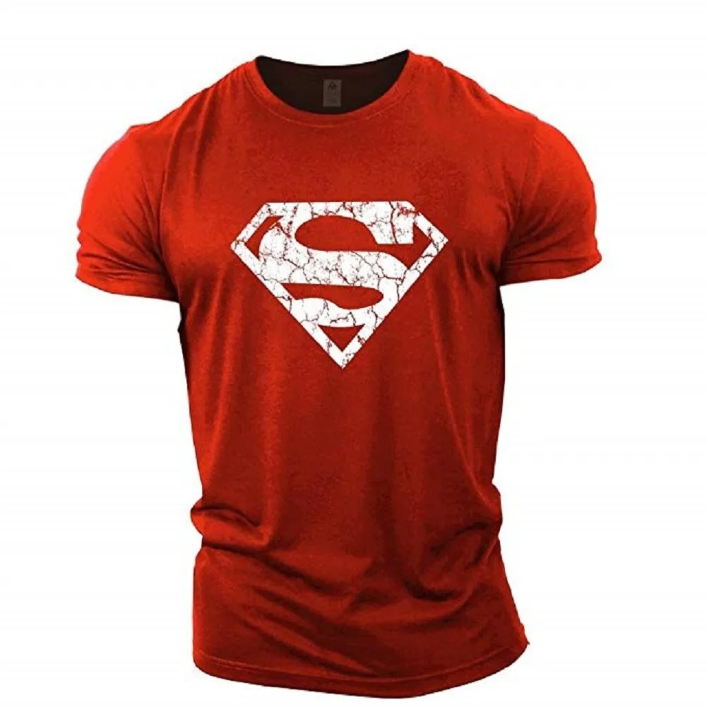 New super handsome hero simple small icon style T-shirt fashion trend clothing young sports short-sleeved men and women children