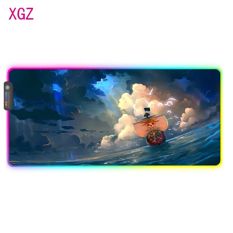 XGZ цельный аниме светодиодный RGB игровой коврик для мыши USB ноутбука Настольный XXL