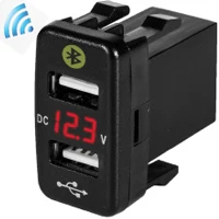 Red Самые модные 4.2A двойной зарядное устройство Usb вольтметр 12 в гнездо Usb адаптер зарядное устройство s Быстрый двойной порт Usb Автомобильное зарядное устройство для Toyota - Название цвета: Red