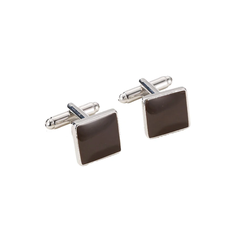 

ZEMO 1pcs Square Business Metal Shirt Cufflink for Men Business Suit Black Cufflink for Women Luxury Wedding Jewelry Accessories
