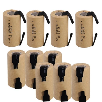 

True capacity! 10 pcs SC battery subc battery rechargeable nicd battery replacement 1.2 v accumulator 1800 mah power bank