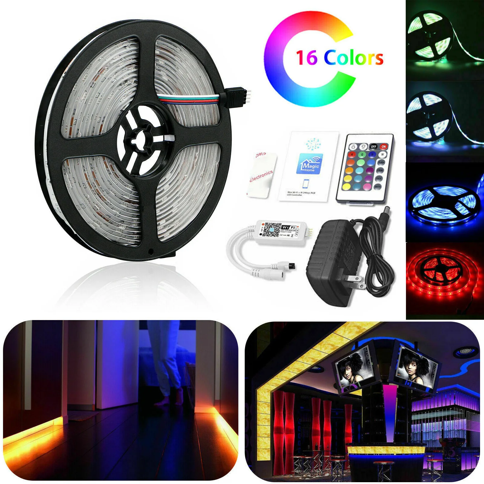 Беспроводная водонепроницаемая светодиодная лента RGB с Wi-Fi и дистанционным