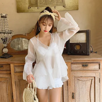 

Woman Swimsuit 2020 Bikini Push Up Surfing Swimsuits For Women Swimwear Lady Female Three Piece Block Underwire Hot Bathing Suit