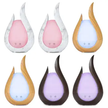 

200ml Aroma Essential Oil Diffuser Timing Ultrasonic Air Humidifier with Wood Grain 7 Color Changing LED Light for Home Office