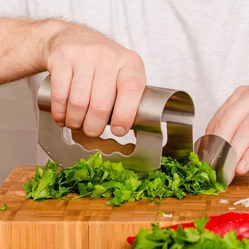 

Stainless Steel Double-sided Kitchen Knife Multi-function Kitchen Knife Pizza Knife Tools Vegetable Herb Cutting Tool