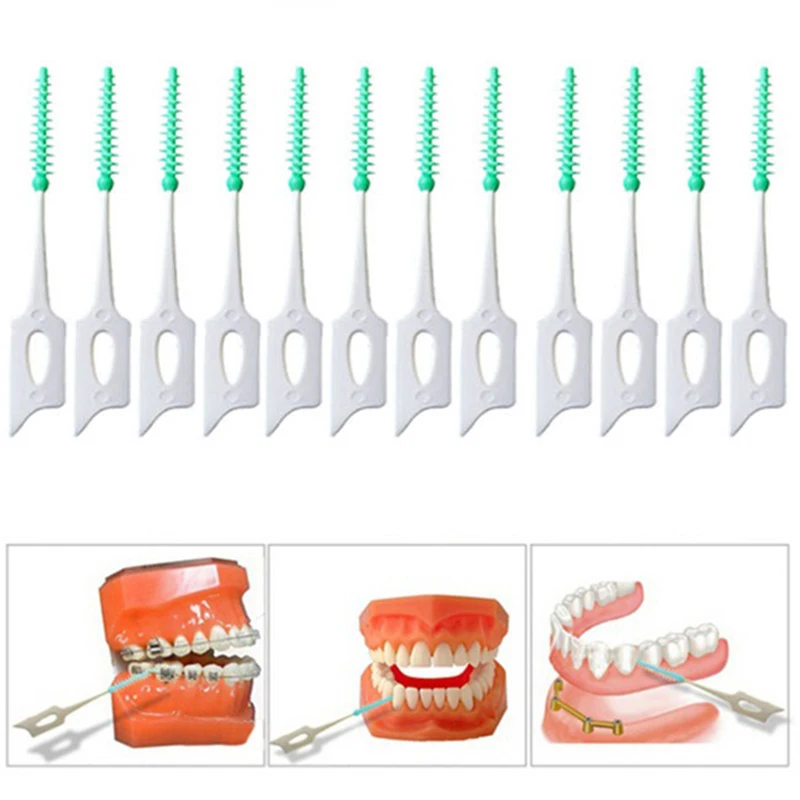 

20PCS Soft Picks Interdental Brushes with Portable Adults Interdental Brush Clean Between Teeth Floss Toothpick Oral Care Tool