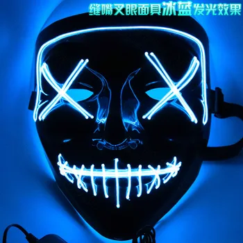 

New LED Light Up Party Masks The Purge Election Year Great Funny Masks Festival Cosplay Costume Supplies Glow In Dark New