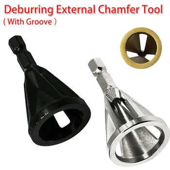 

1/4 Shank Stainless Steel Deburring External Chamfer Tool High Strength Hardness Drill Bit Remove Burr for Copper/ Wood/ Plastic