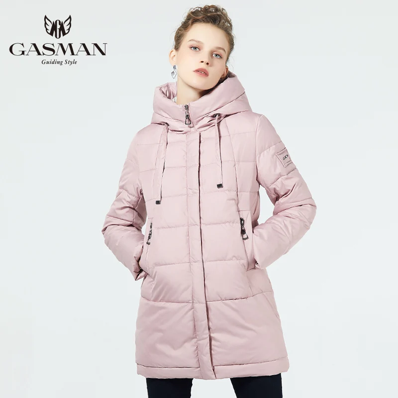 

GASMAN 2019 Brand Fashion Thick Women Winter Bio-Down Jacket White Hooded Warm Coat and Parkas For Girls Female Outerwear Coats