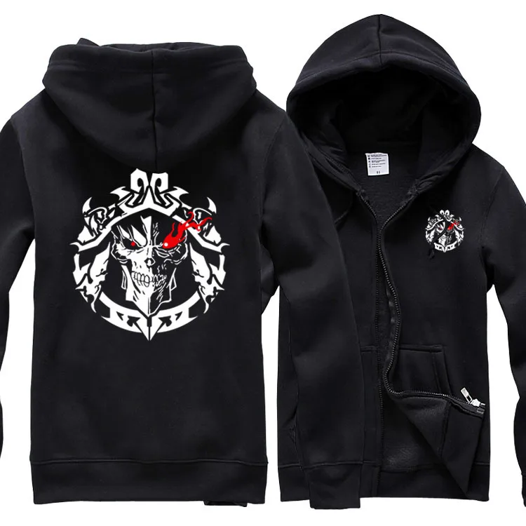Fashion Men's Anime Overlord 3 Ainz Ooal Gown Albedo Fleece Thicken Men Hoodies Sweatshirts Hoody Jacket Coat Plus Size M-5XL