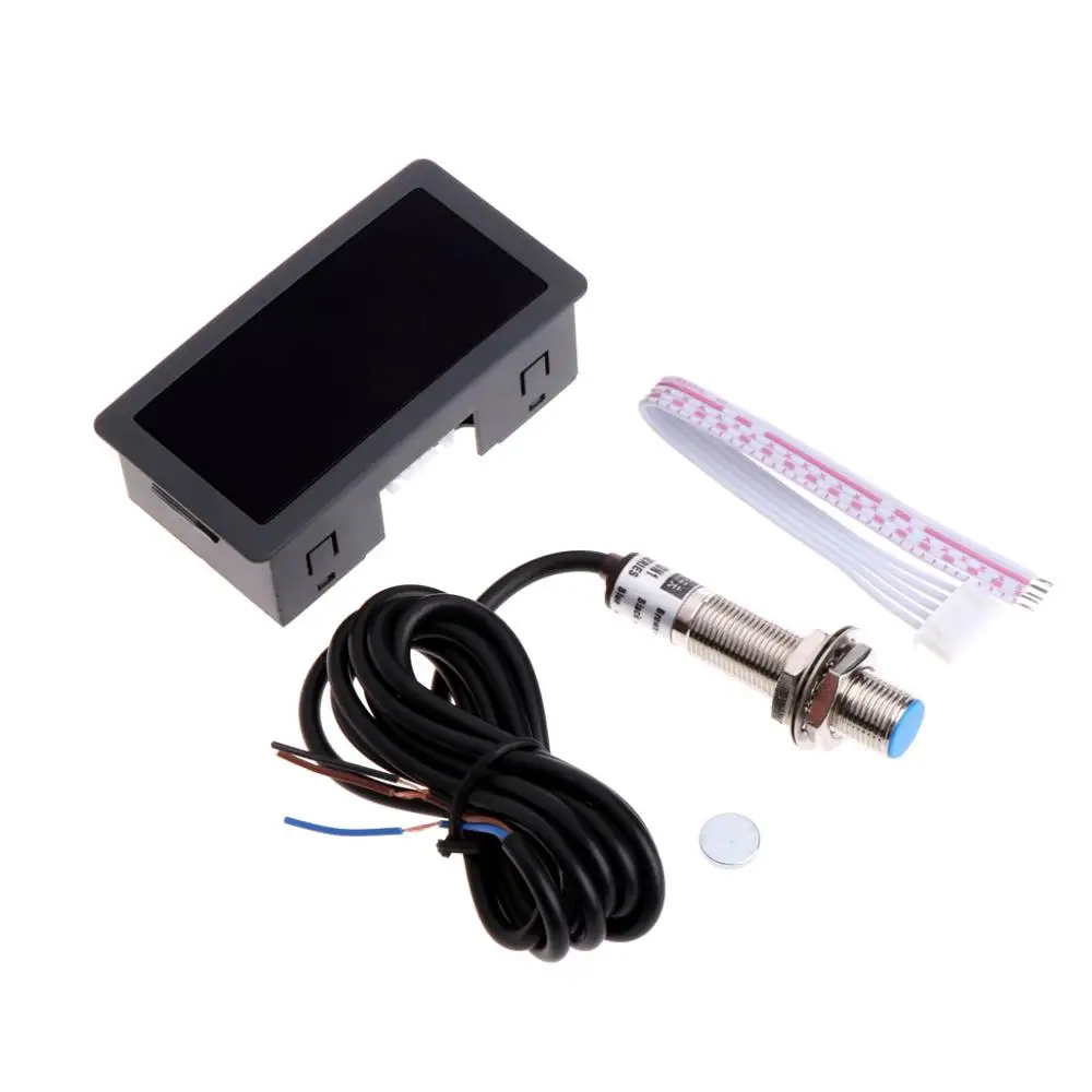 4 Digital LED Tachometer RPM Speed Meter+Proximity Switch Sensor NPN 12V 9999RPM | Инструменты