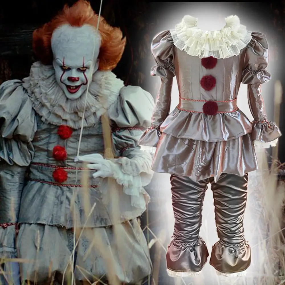 Костюм для косплея на Хэллоуин для женщин и мужчин Julymoda Scary Movie It Chapter Two Pennywise костюм клоуна для косплея для детей