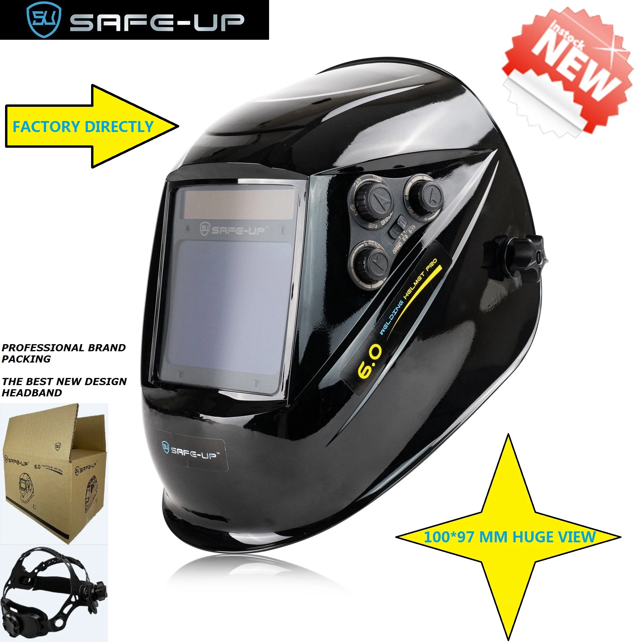 lowes welding helmet SAFE-UP MIG MAG TIG TRUE Color 4 Sensors Solar Cell Powered Expensive Auto Darkening Welding Helmet Welding Mask eastwood welding helmet