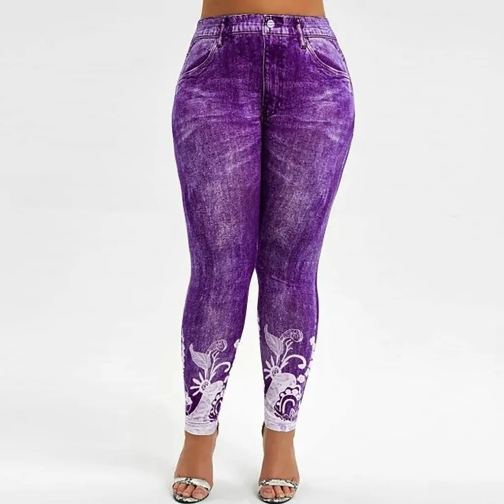Women Printed Fitness Leggings Running Gym Stretch Sports Trousers Elastic High Waist Plus Size Leggings Pants Ropa De Mujer yoga pants