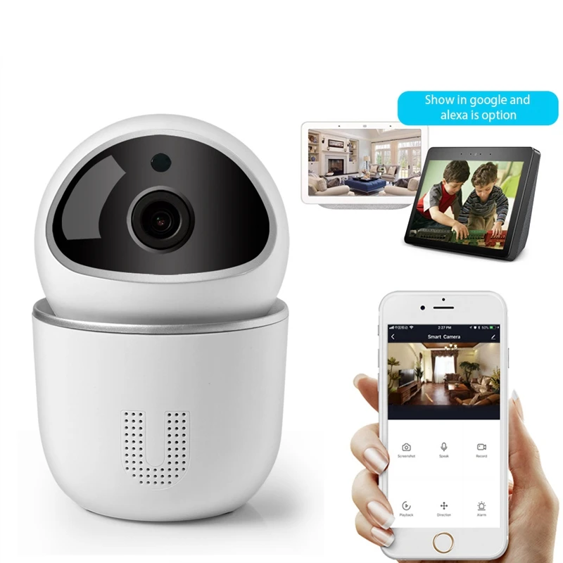 Умная wifi Беспроводная камера 1080P Alexa Echo веб-камера интеллектуальная автоматическая отслеживающая камера наблюдения(EU PLUG