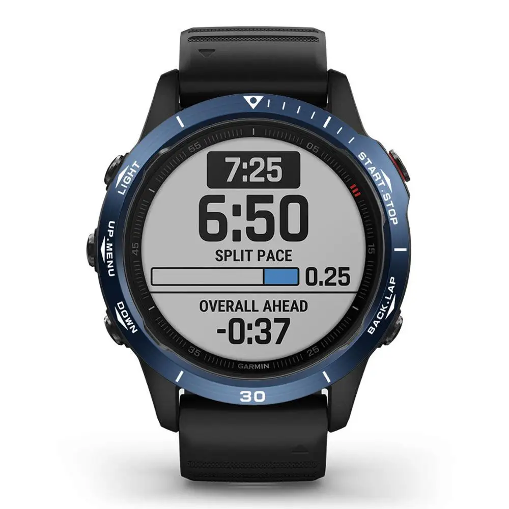B-Blue white Ободок для Garmin Fenix 6/Fenix 6 Pro/Fenix 6 сапфировый ободок Стильный чехол Защитный ободок металлическое кольцо - Цвет: B-Blue white