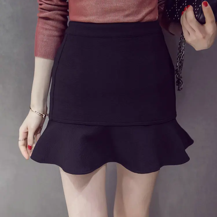 

New Style Summer Women's High-waisted Elastic Slimming Skirt Fishtail Skirt Simple Wear
