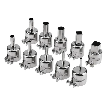

10Pcs Set Heat Tool Nozzles Kits for Hot Air Soldering Station Repair Tools Heat Tool Hair Dryer