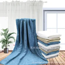 Однотонное Большое банное полотенце из сверхтонкого волокна, большое полотенце для отеля, очень большое толстое Впитывающее мягкое банное полотенце, экспортное качество