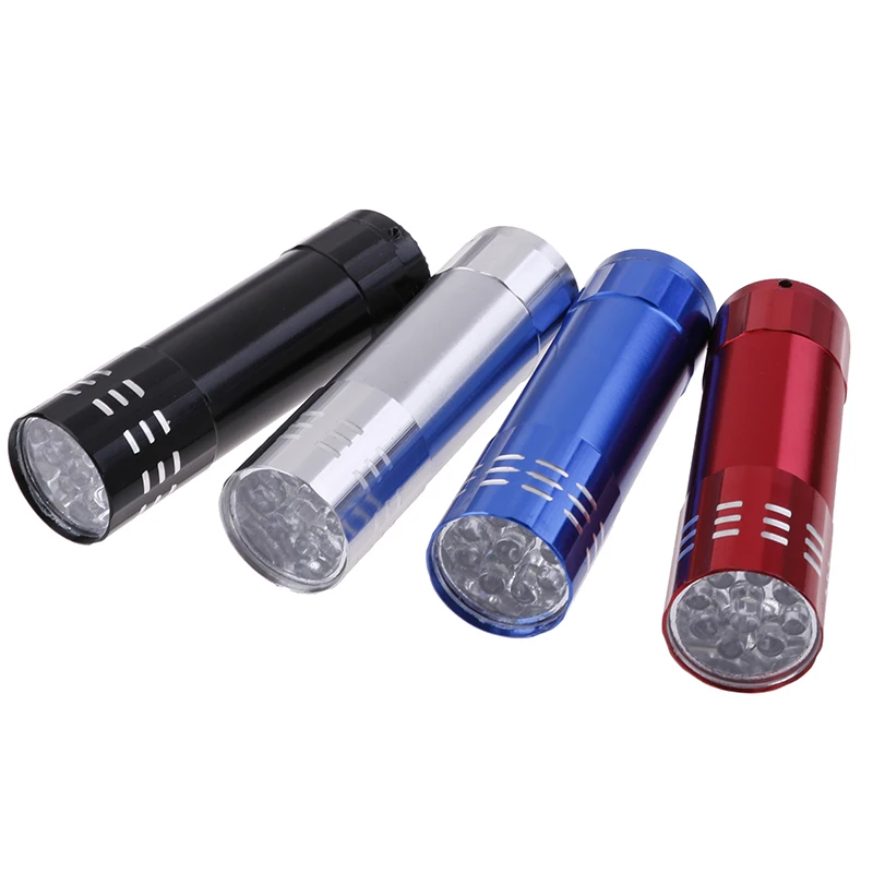 Premium Quality LED Torch,Handheld Flashlight Torch,Mini Aluminum Multifunction UV Ultra Violet 9 LED Flashlight Torch Light Lamp fast-shop 