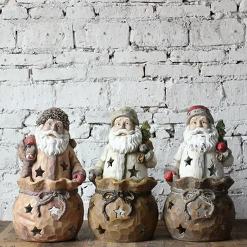 

SANTA DECORATION CANDLESTICK WINDOW DISPLAY PHOTOGRAPHY PROPS HOME DECORATION CHRISTMAS GIFT