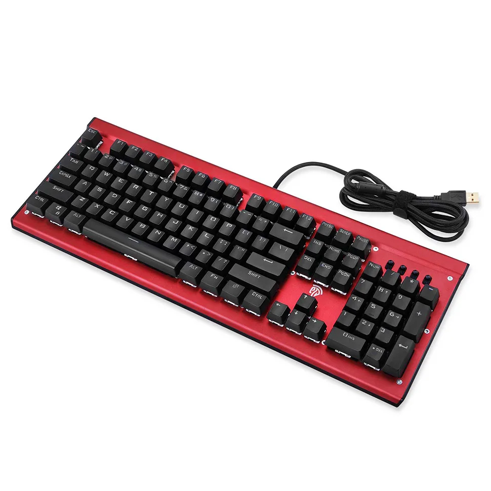 EasySMX SI-2029 Mechanical Keyboard LED Customizable Backlight 50 Million Keystrokes Life 104 Key N-Key Rollover For PC Gamers
