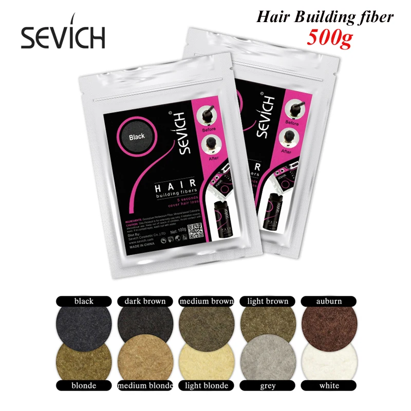 Hair Building Powder Hair Building Fibers 10colors Cosmetic Styling Keratin Powders 500g