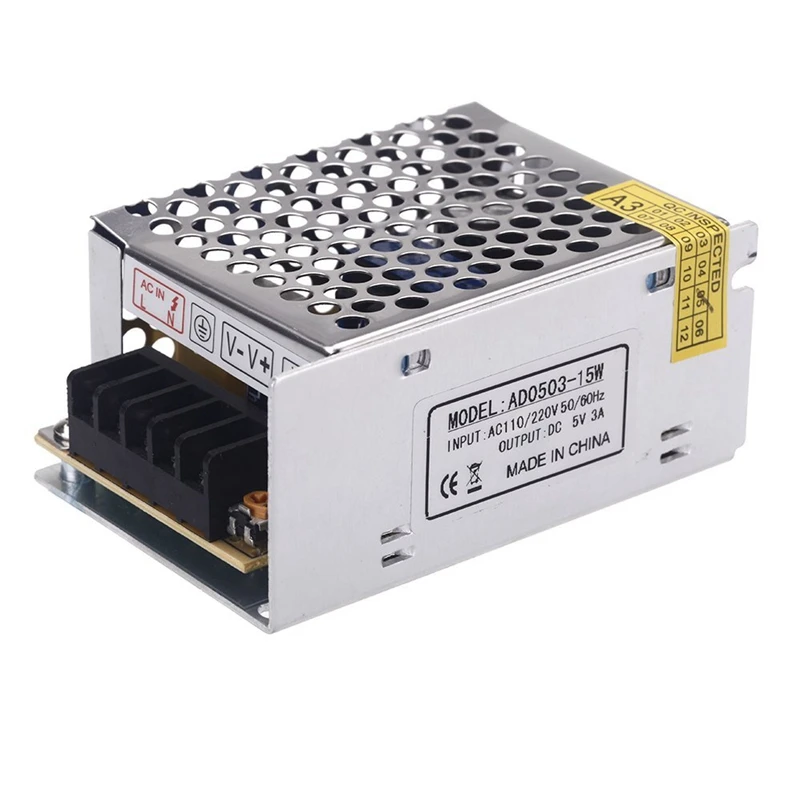 Промо-акция! AC 100V~ 240V к DC 5V 3A 15W силовой трансформатор переключатель питания для светодиодный полосы