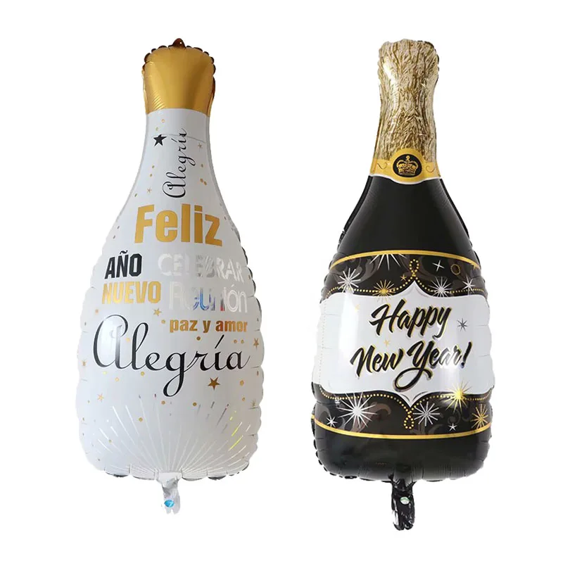 50 шт. большие бутылки для шампанского, вина, с новогодним юбилеем, вечерние, испанский фольгированный шар, украшение, подарок, надувной воздушный шар - Цвет: Насыщенный сапфировый