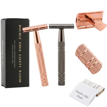 Men's Shaver Classic Double Edge Safety Razor Straight Razor for Mens Womens Shaving and Hair Removal Removable Shaving Blades