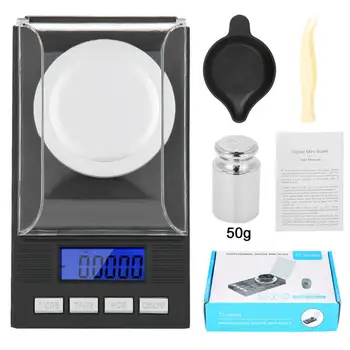 

100g Mini Jewelry Scales Lab Weight High Scale Medicinal Use LCD Digital Electronic Balance 0.001g Nail Art Equipment