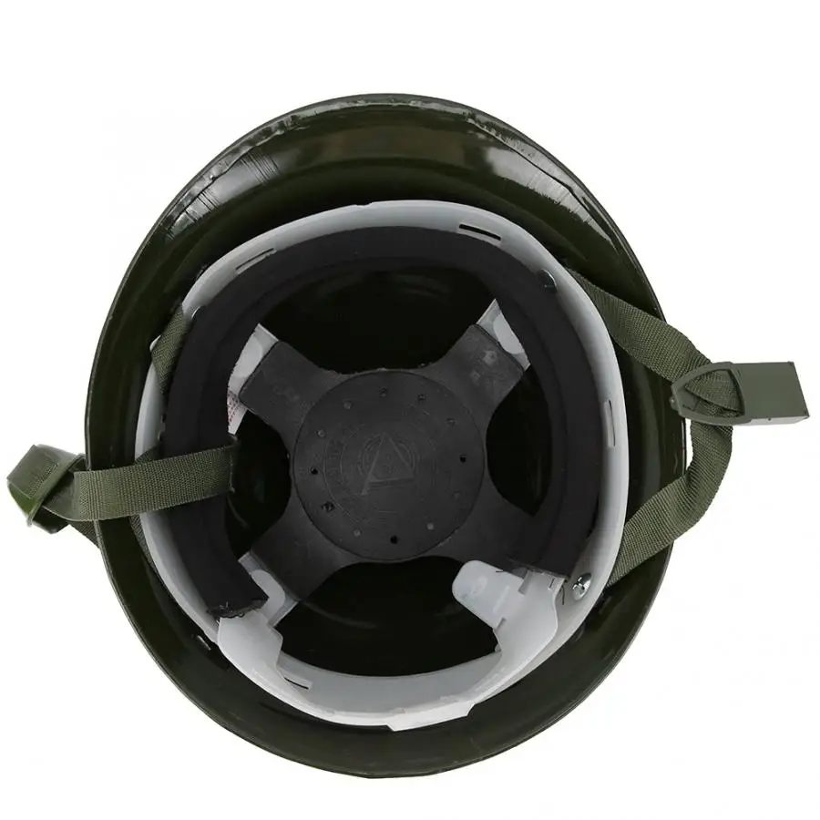 Steel Helmet Fireman Safety Prevention Flame-retardant Pierce Resistance Military Green