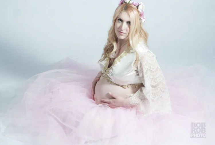 Розовые пышные фатиновые Бальные платья для беременных; длинные фатиновые юбки для беременных женщин; одежда для фотосессий; пышная юбка-пачка для фотосессии