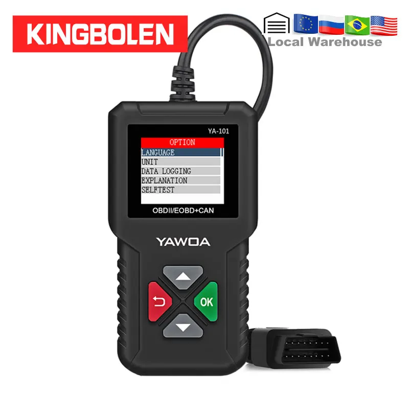 

Ediag YA101 Code Reader OBDII/EOBD Battery test YA-101 Auto Diagnostic Tool graph datastream OBD2 real 16Pin DIY Scanner CR3001