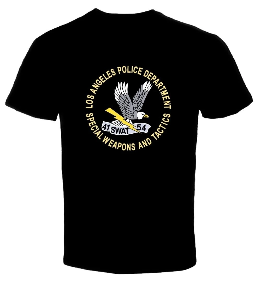 Мужская футболка SWAT LAPD черная забавная новинка женская | одежда